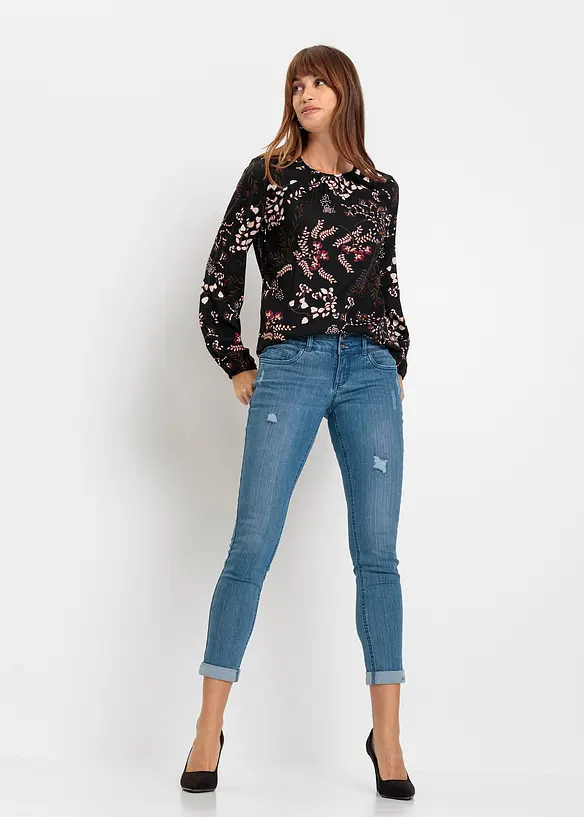 Bluse i klimasmart viskose, bonprix