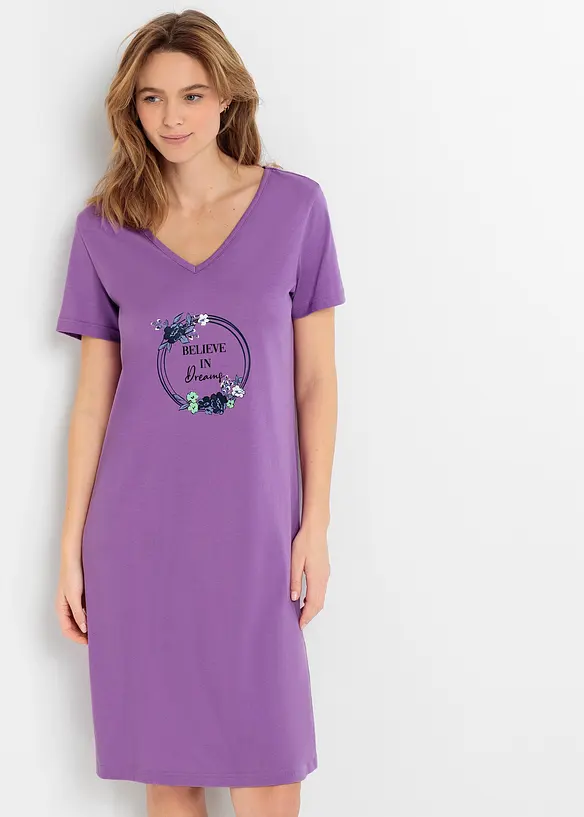 Nattkjole i 100% bomull (2-pack), bonprix