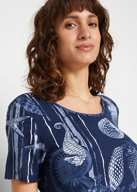 Lang topp i myk viskosemiks, bonprix