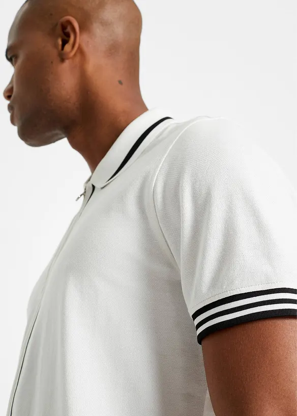 Pik&eacute;-poloskjorte i 100% bomull med glidel&aring;s, bonprix