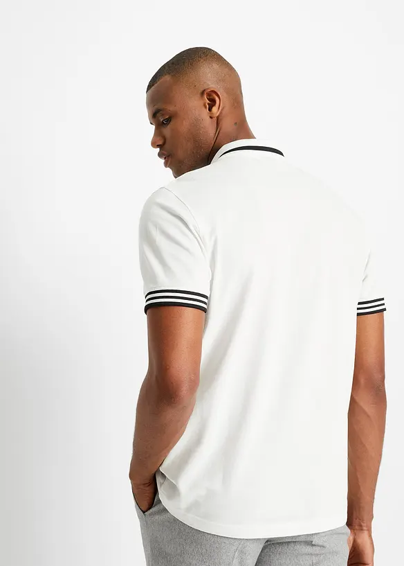 Pik&eacute;-poloskjorte i 100% bomull med glidel&aring;s, bonprix