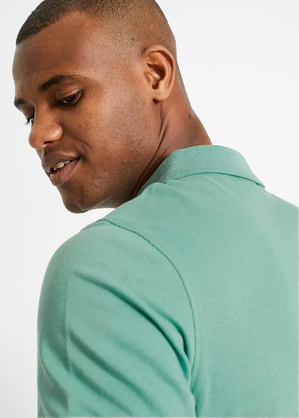 Poloskjorte i 100% &oslash;kologisk bomull (2-pack), bonprix