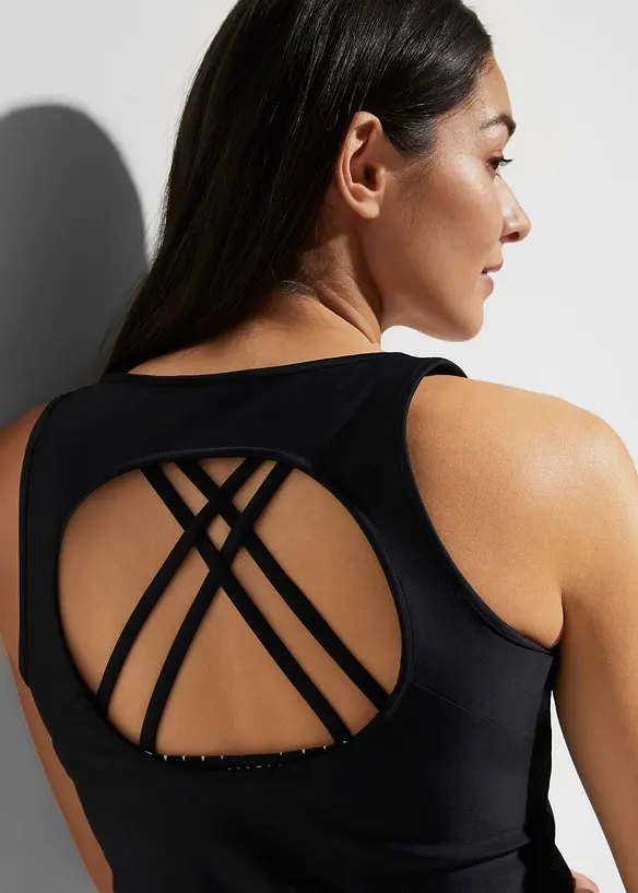 Tankini (3-delt sett) med bustier-bikinioverdel, bonprix