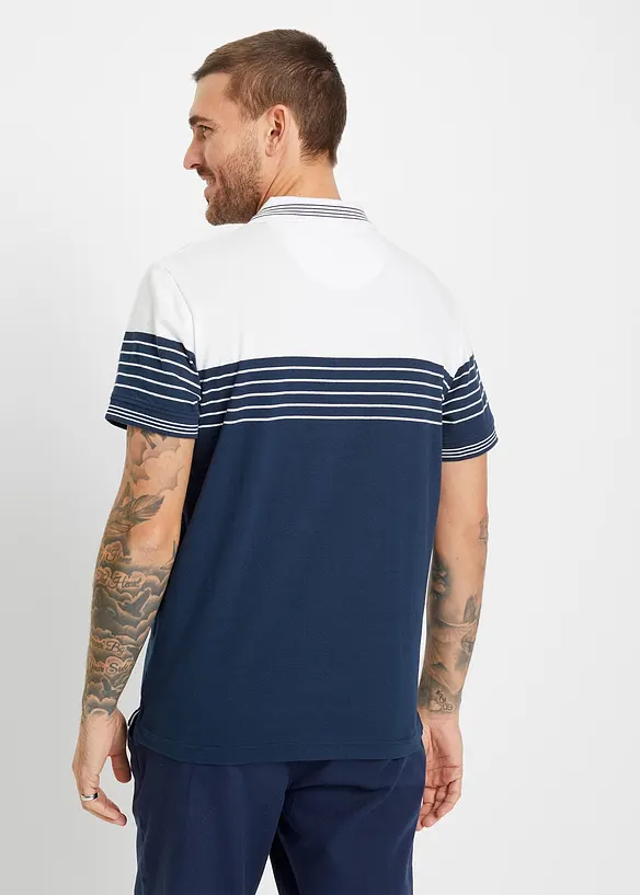 Jersey-poloshirt av ren bomull, bonprix