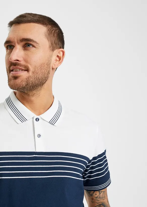 Jersey-poloshirt av ren bomull, bonprix
