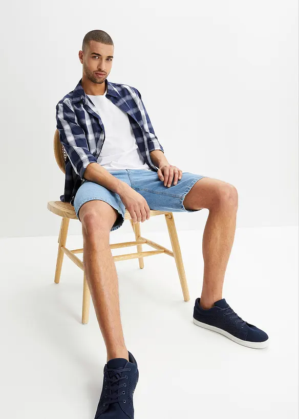 Bermudashorts i denim med komfortlinning, Classic Fit, bonprix