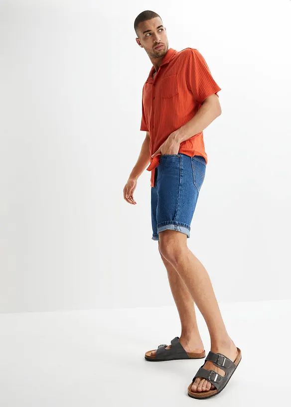 Bermudashorts i denim med komfortlinning, Classic Fit, bonprix