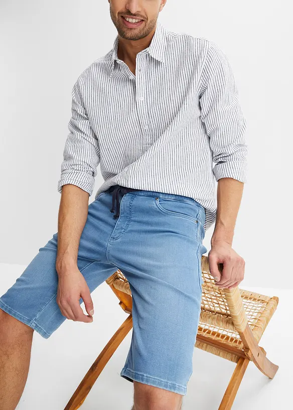 Bermudashorts i sweat-denim look med komfortsnitt, Regular Fit, bonprix