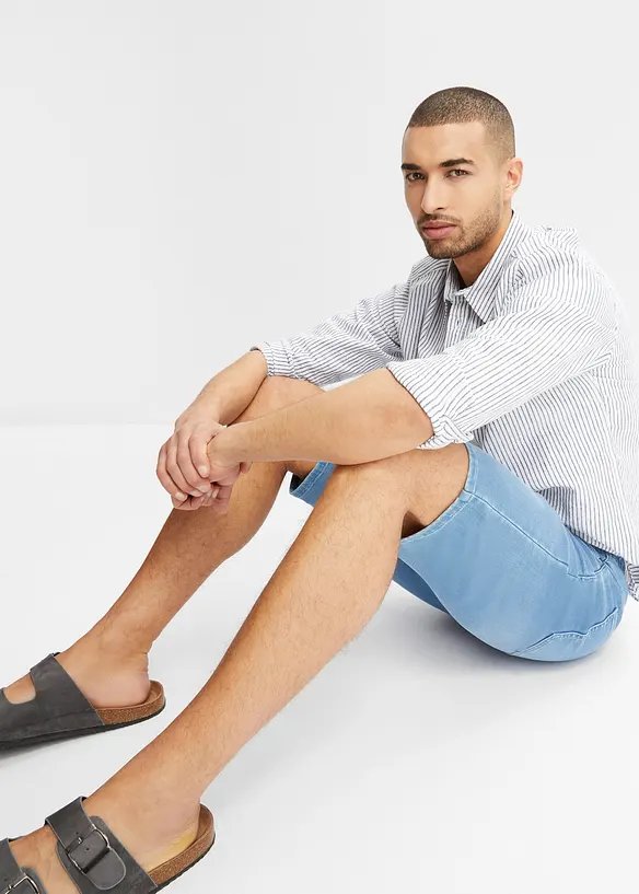 Bermudashorts i sweat-denim look med komfortsnitt, Regular Fit, bonprix