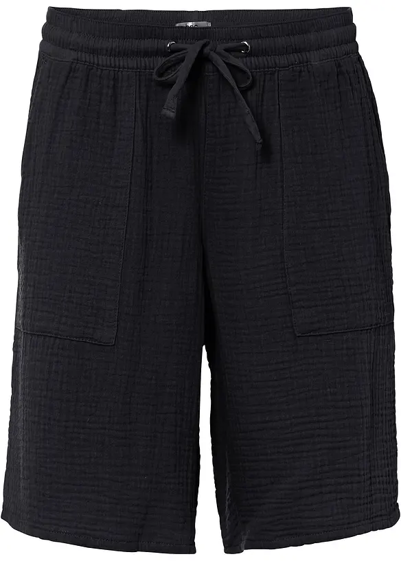 Slip on-bermudashorts av musselin, bonprix