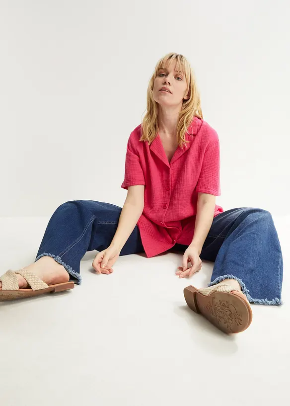 Skjorte i musselin, bonprix