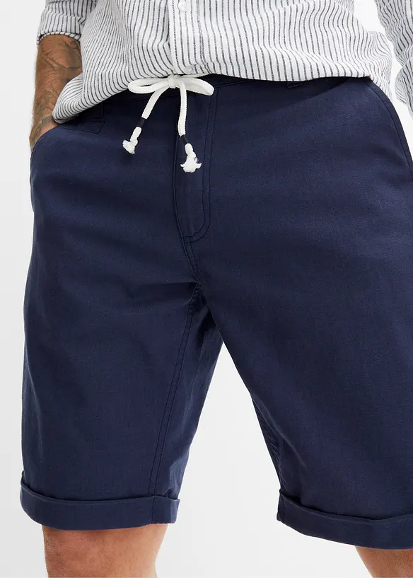 Bermudashorts i luftig  linmiks, Regular Fit, bonprix