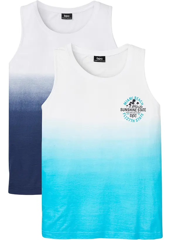 Singlet i 100% bomull (2-pack), bonprix