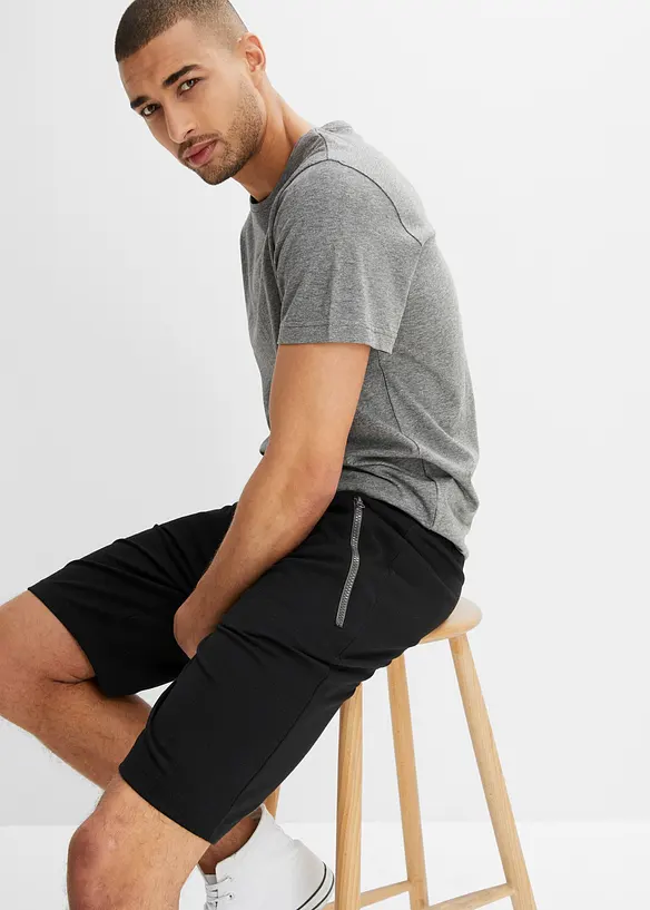 Sweat-bermudashorts med praktiske glidel&aring;slommer, bonprix