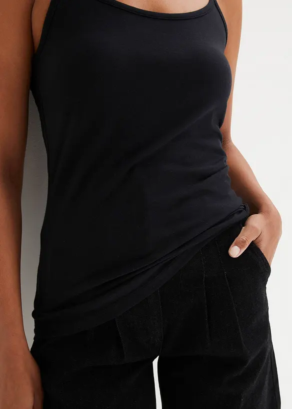 Singlet i &oslash;kologisk bomull (2-pack), bonprix