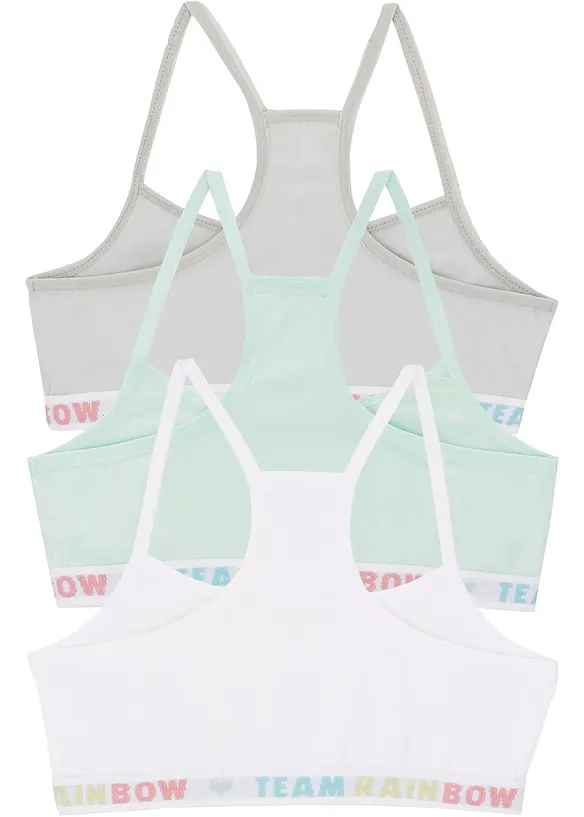 Bustier i myk bomull (3-pack), bonprix