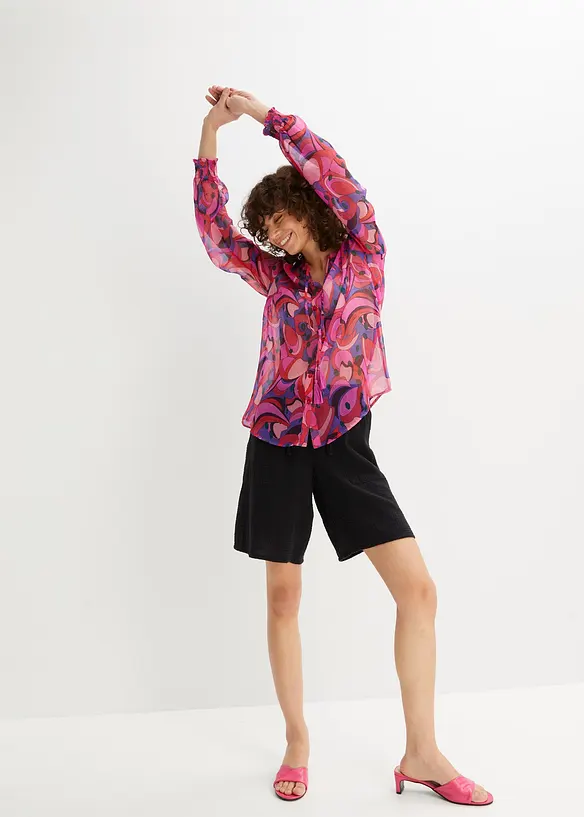 Slip on-bermudashorts av musselin, bonprix