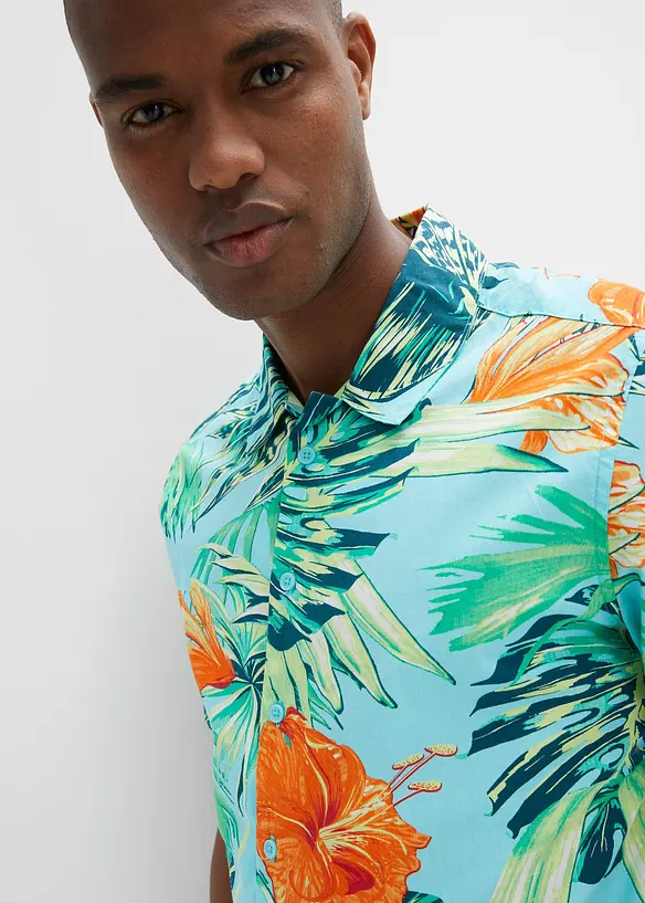 Kortermet skjorte i 100% bomull, bonprix