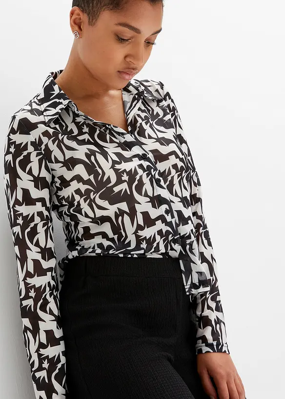 Pull on-bukse i strukturert krepp, bonprix