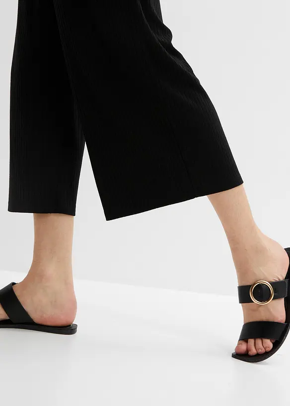 Jerseybukse i ribbemateriale med komfortlinning, bonprix