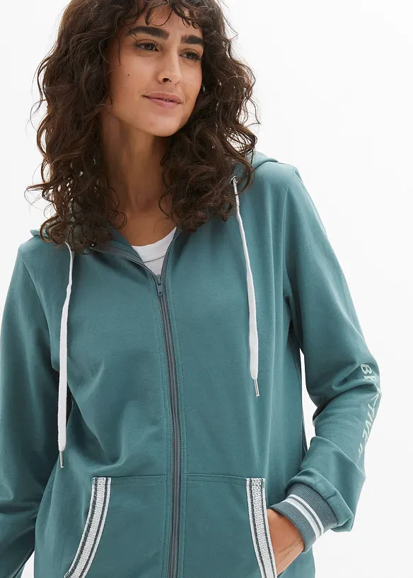 Sweatjakke av 100% økologisk bomull, bonprix