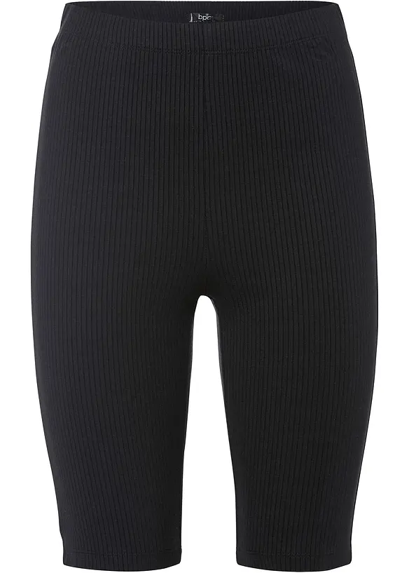 High Waist-sykkelbukse av ribbet jersey, bonprix