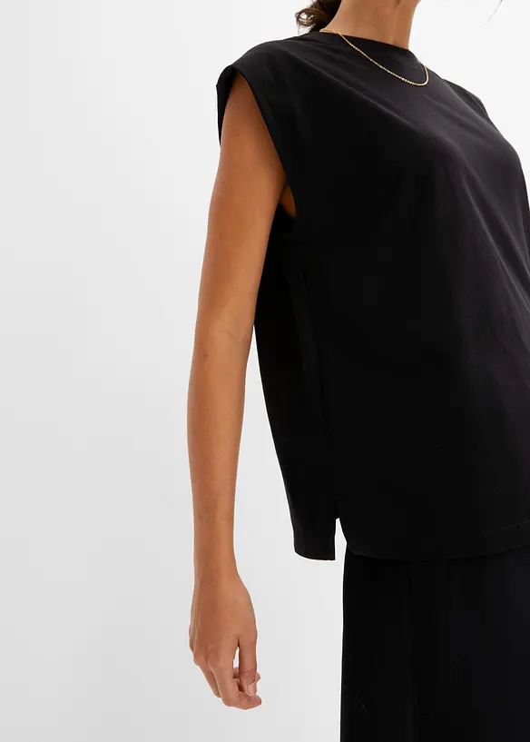Oversized topp i 100% økologisk bomull, bonprix