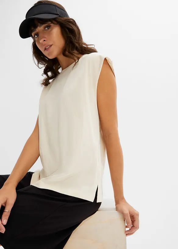 Oversized topp i 100% økologisk bomull, bonprix