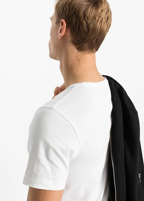 T-skjorte med V-hals (5-pack), bonprix