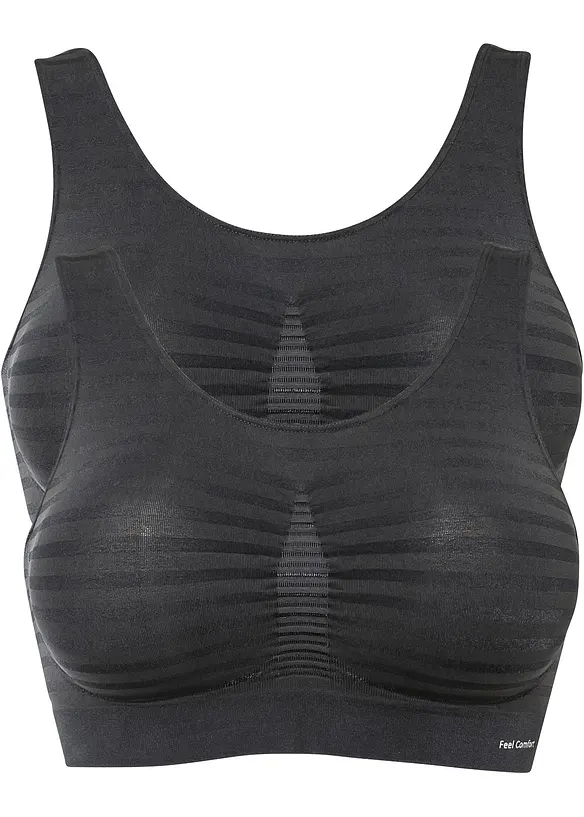 Feel Comfort Seamless-bustier (2-pack), bonprix