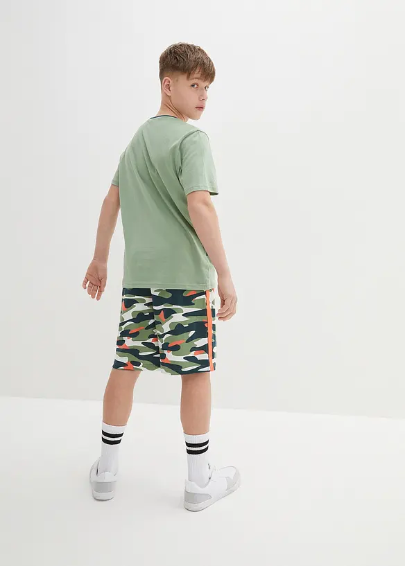 T-skjorte og shorts i 100% bomull (2-delt sett), bonprix