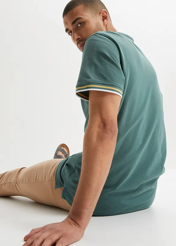 Pik&eacute;-poloskjorte i 100% bomull (2-pack), bonprix