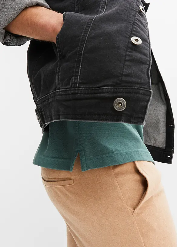 Pik&eacute;-poloskjorte i 100% bomull (2-pack), bonprix