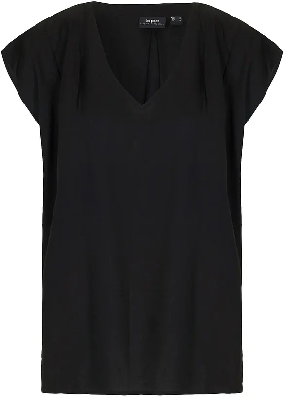 Kortermet bluse med V-hals, bonprix