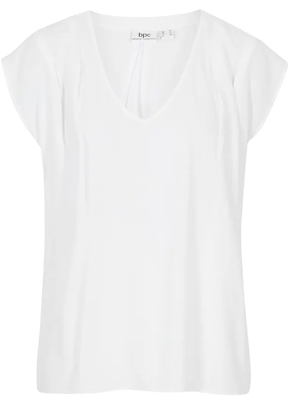 Kortermet bluse med V-hals, bonprix