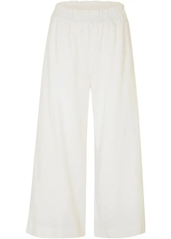 Legglang culotte i lin, bonprix