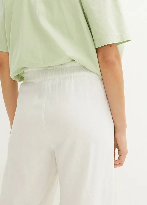 Legglang culotte i lin, bonprix