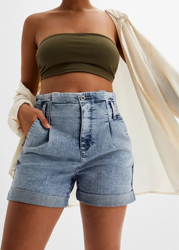 Paperbag jeans-shorts, bonprix