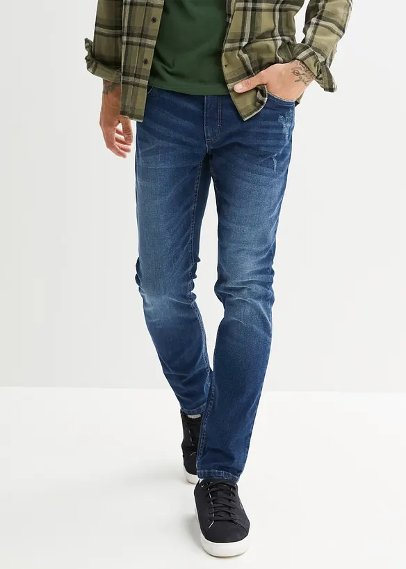 Slim Fit-jeans i denim med stretch, Straight, bonprix