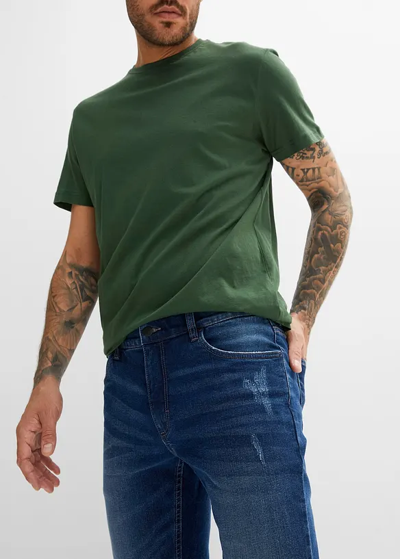 Slim Fit-jeans i denim med stretch, Straight, bonprix