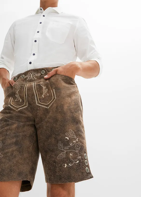Drakt-shorts av imitert skinn, bonprix
