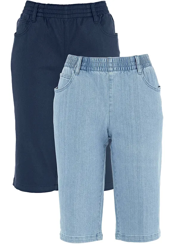 Stretch-bermuda (2-pack), bonprix