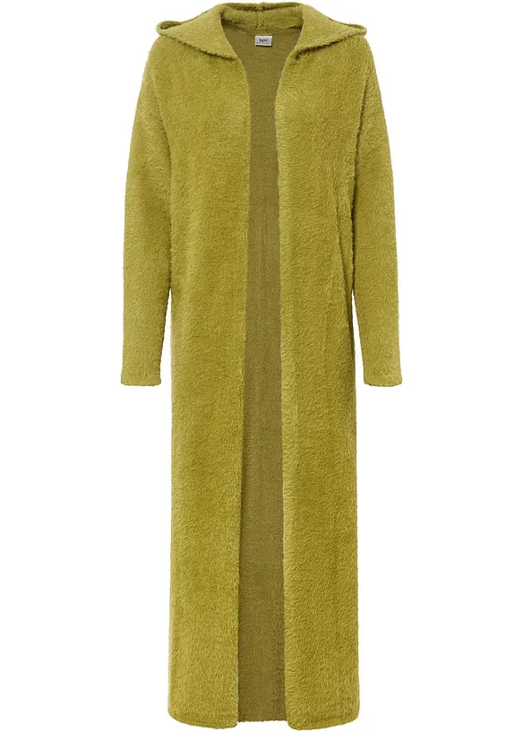 Strikket kåpe i mykt fjærgarn, bonprix