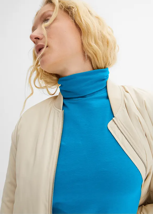 Langermet topp med &oslash;kologisk bomull, bonprix