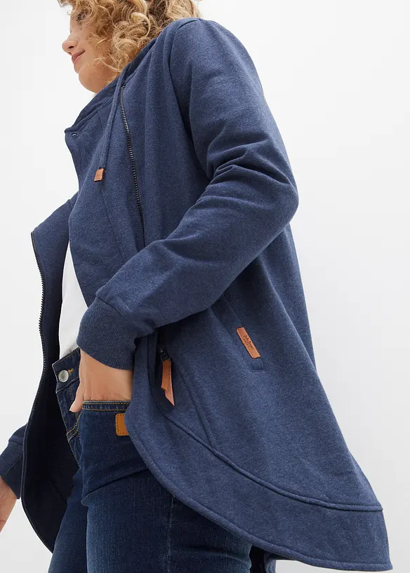 Sweatjakke med hette, bonprix