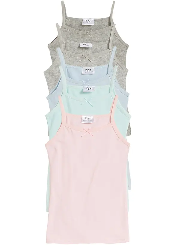 Singlet med myk bomull (5-pack), bonprix