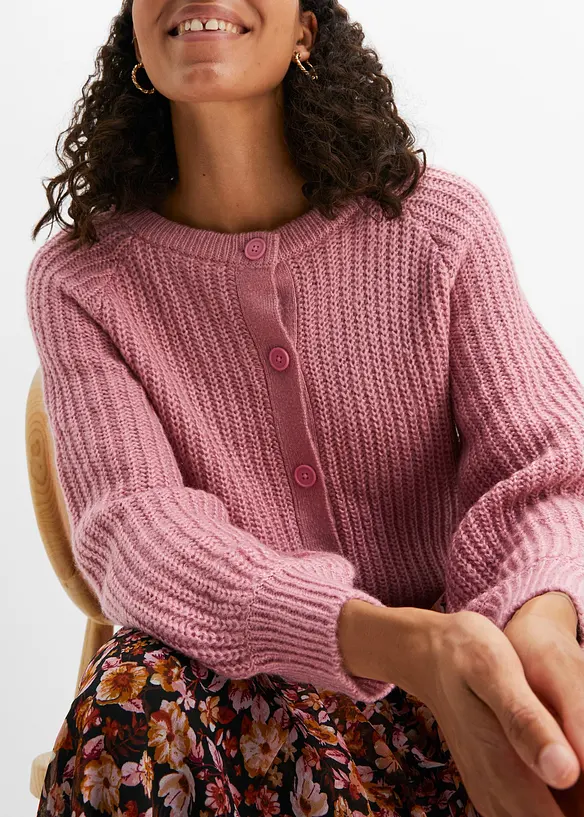 Grovstrikket cardigan, bonprix