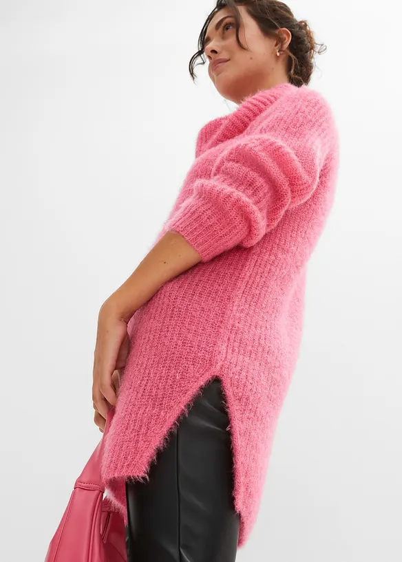 Oversized genser med rullekrage, bonprix