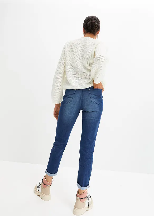 Boyfriend-termojeans Mid Waist, med myk innside, bonprix