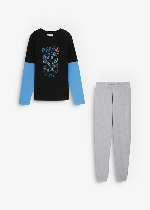 2 i 1-pyjamas med økologisk bomull for barn (2-delt sett), bonprix